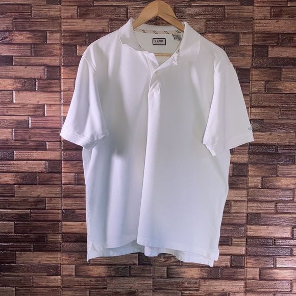 Bundle of 2 Mens Medium IZOD Pima Cotton Polo Shirts Blue & White - Picture 8 of 12